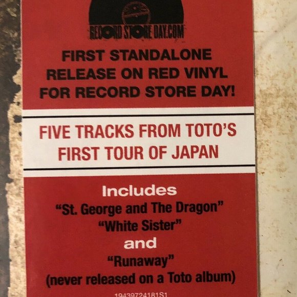 Toto Live In Tokyo 1980 EP ~ RSD 2020 ~ Ltd Ed Colored Vinyl (Red) ~ New/Sealed! - Picture 3 of 4